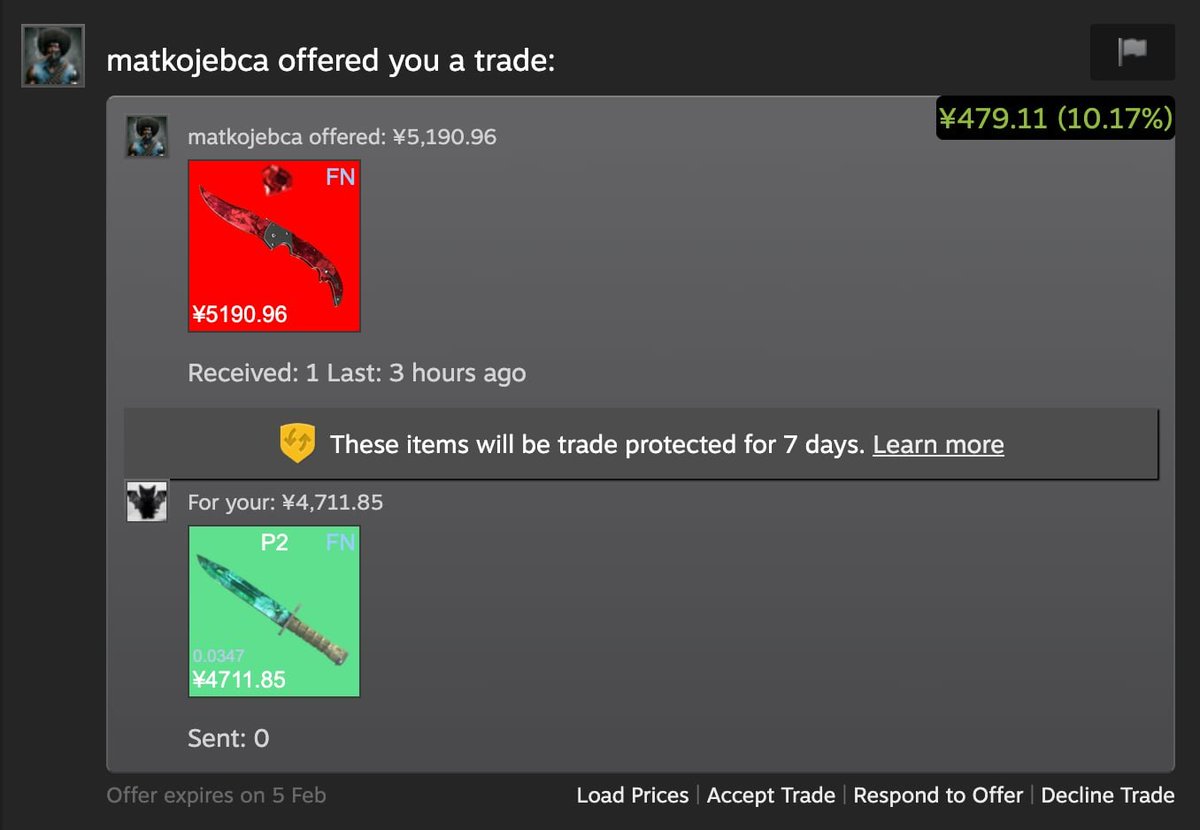 olafkswg - Buying Skins 95% tweet media