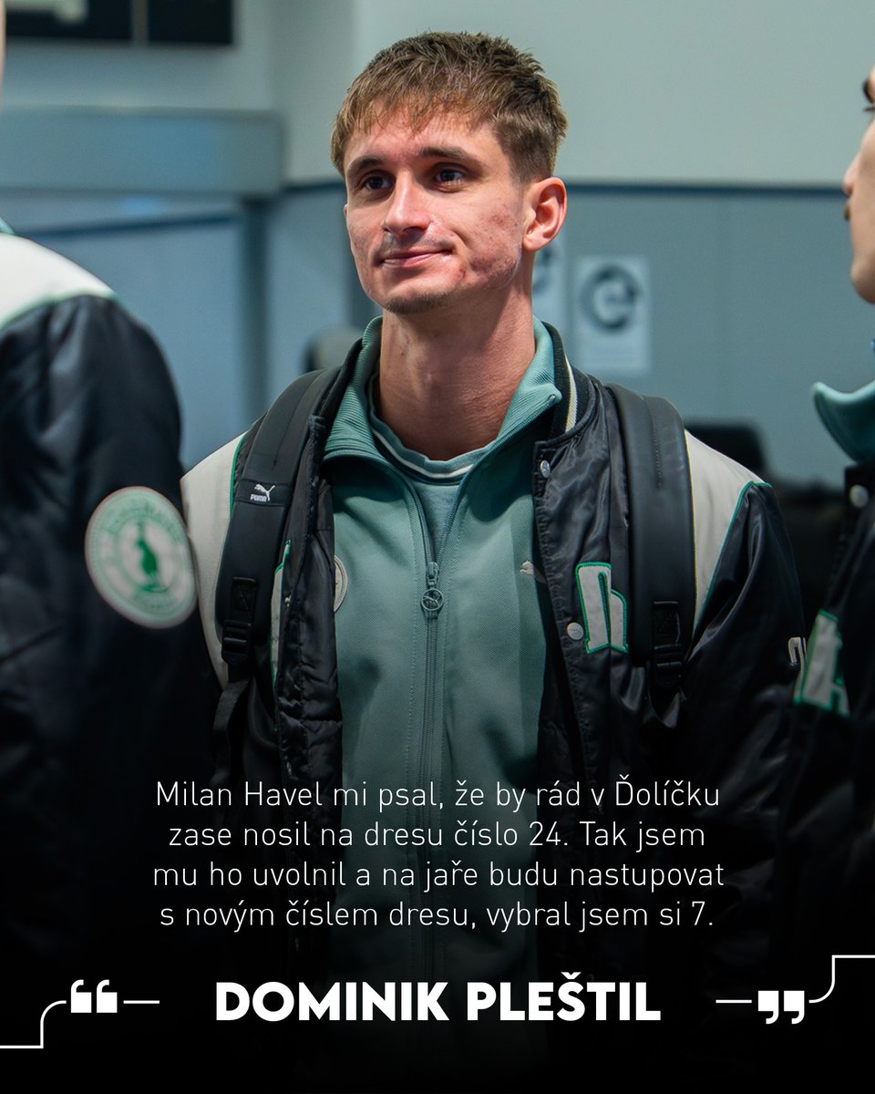 Milan Havel požádal o oblíbené číslo 24 a Dominik Pleštil mu ho přenechal 👏

HAVEL 2️⃣4️⃣
PLEŠTIL 7️⃣