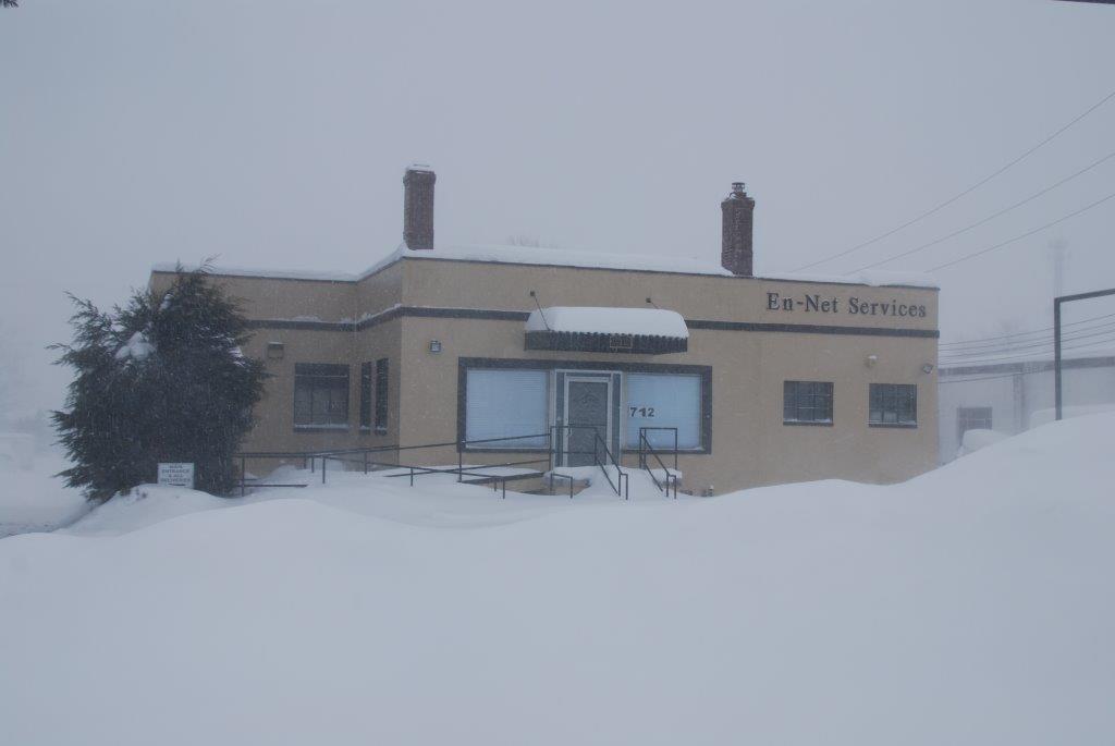 So about the weather. . .

We are located in Historic Frederick, MD so we are right on the line between snow and ice.  Provided the forecasters are on point.  
This is a pic from the snowstorm in 2010, which (in En-Net lore, anyway) nearly buried our building!   We are not
