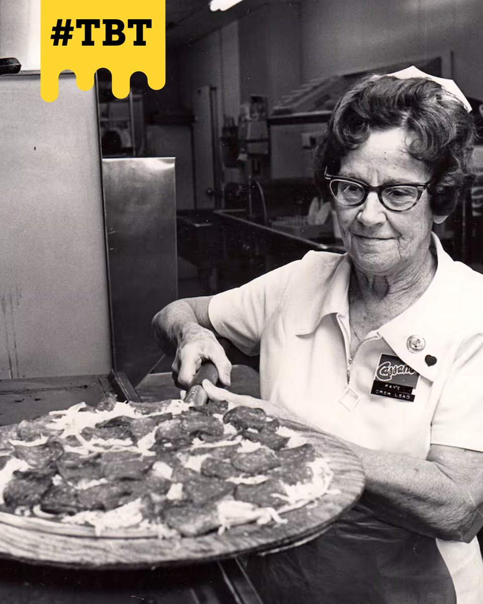 One from the archives – Faye Cameron displays a Cassano's pizza at the North Main Street location in 1976.
#TBT