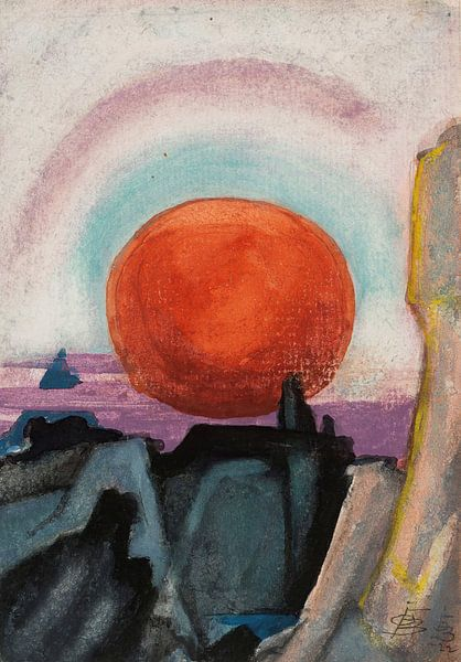 Unhappiness isn't at its most acute point until a realistic chance of happiness, sufficiently close, has been envisioned.

If life is an illusion it's a pretty painful one.
-Michel Houellebecq

Oscar Bluemner/Earth Sets on Moon 1922