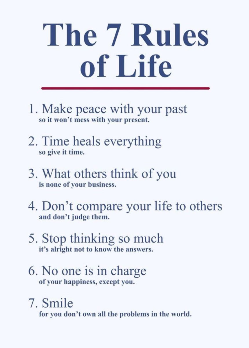 TheShiftJournal's tweet photo. The 7 Rules Of Life. https://t.co/HD2PvMydoF