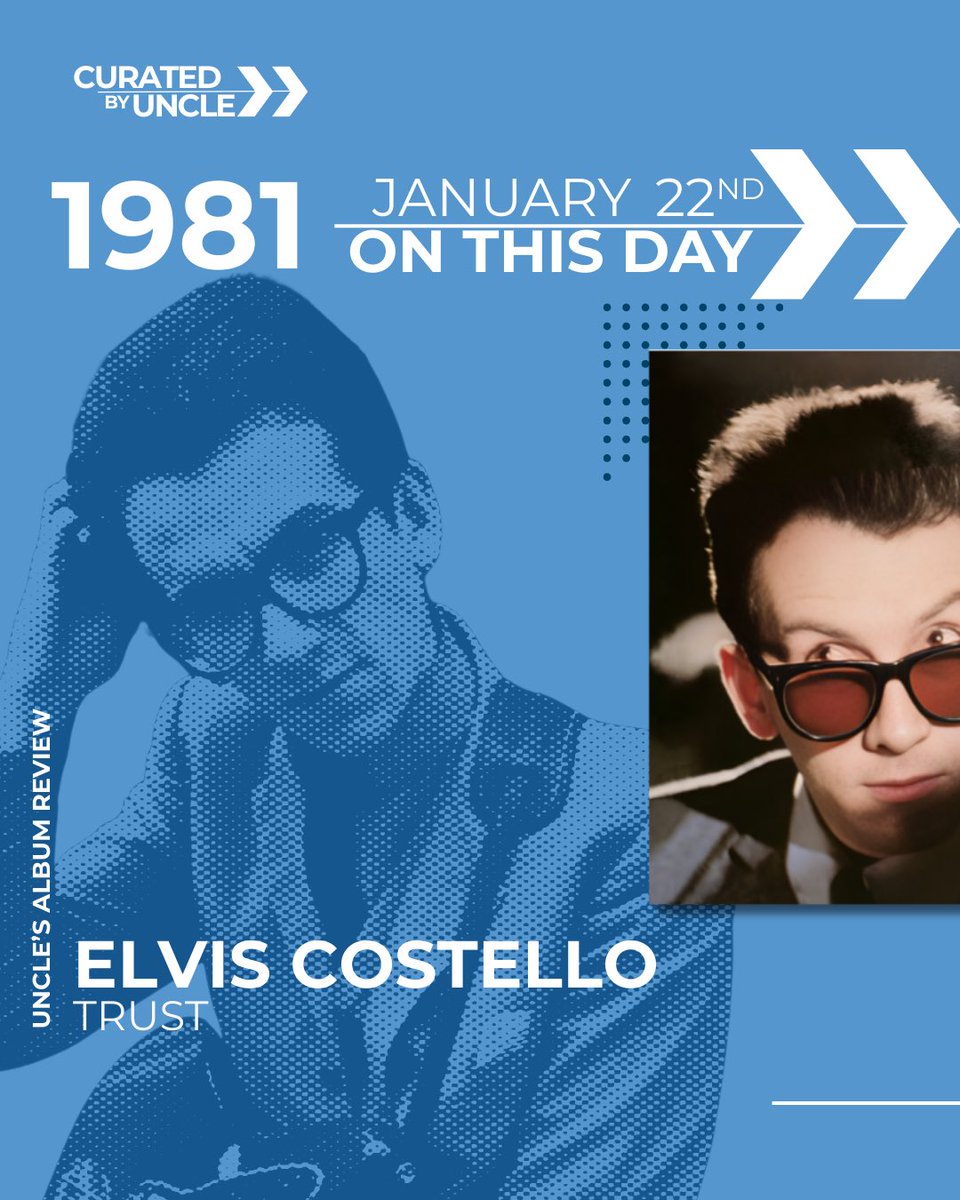 CuratedByUncle's tweet photo. 📆 Released On This Day In 1981 🎶 

Elvis Costello | Trust 

45th Anniversary Vinyl Album Review 🎧 

#elviscostello #onthisdayinmusic #postpunk #newwave https://t.co/cd32ffXMxQ
