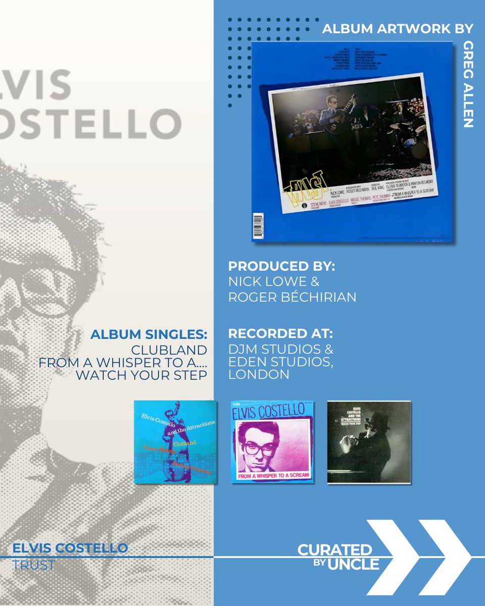 CuratedByUncle's tweet photo. 📆 Released On This Day In 1981 🎶 

Elvis Costello | Trust 

45th Anniversary Vinyl Album Review 🎧 

#elviscostello #onthisdayinmusic #postpunk #newwave https://t.co/cd32ffXMxQ