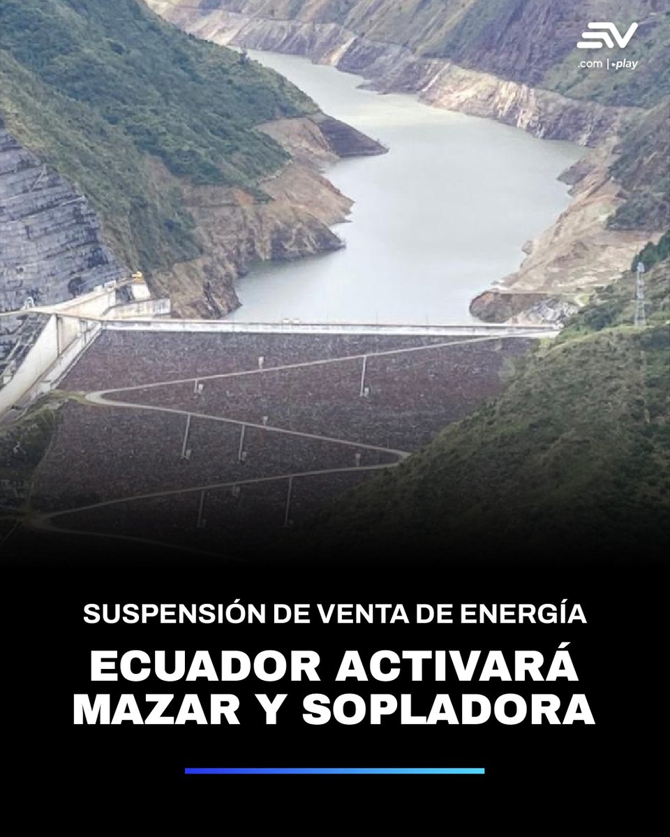 EcuavisaInforma's tweet image. #VIDEO | 💡 Ante suspensión de la venta de energía de Colombia, Ecuador activará Mazar y turbinas de Sopladora. Ecuador no tendrá apagones, al menos en el futuro cercano. ▶️ bit.ly/3LT7rKe