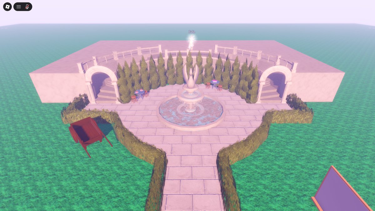 What i have done so far for my school/courtyard themed build (later being used as a pageant realm)