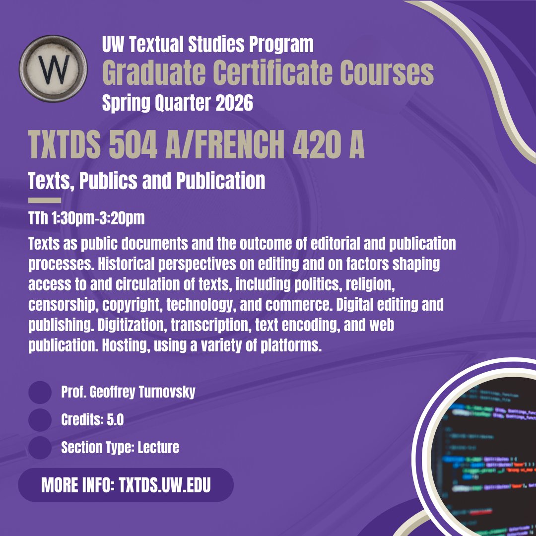 Textual Studies @ UW tweet media