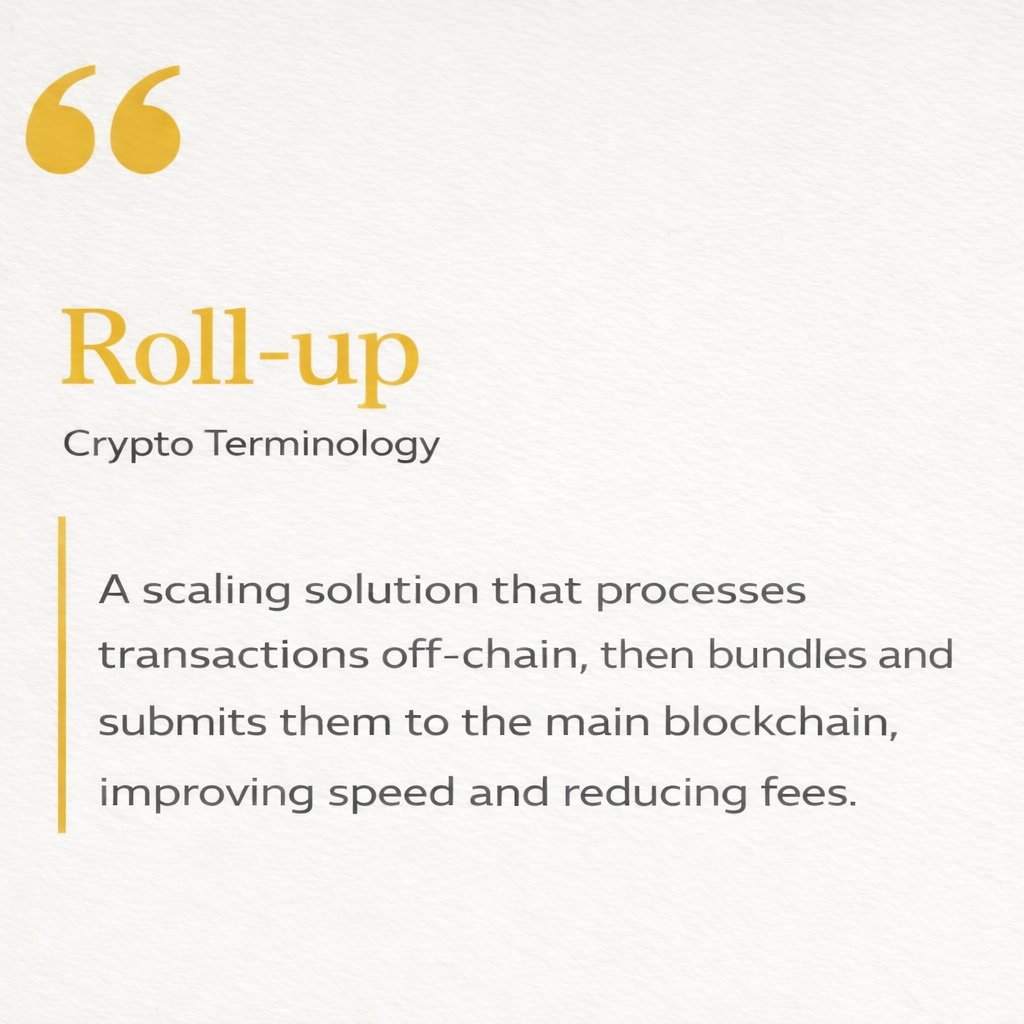 What is #Rollup in #crypto terminology ? #btc #eth #bear #bull