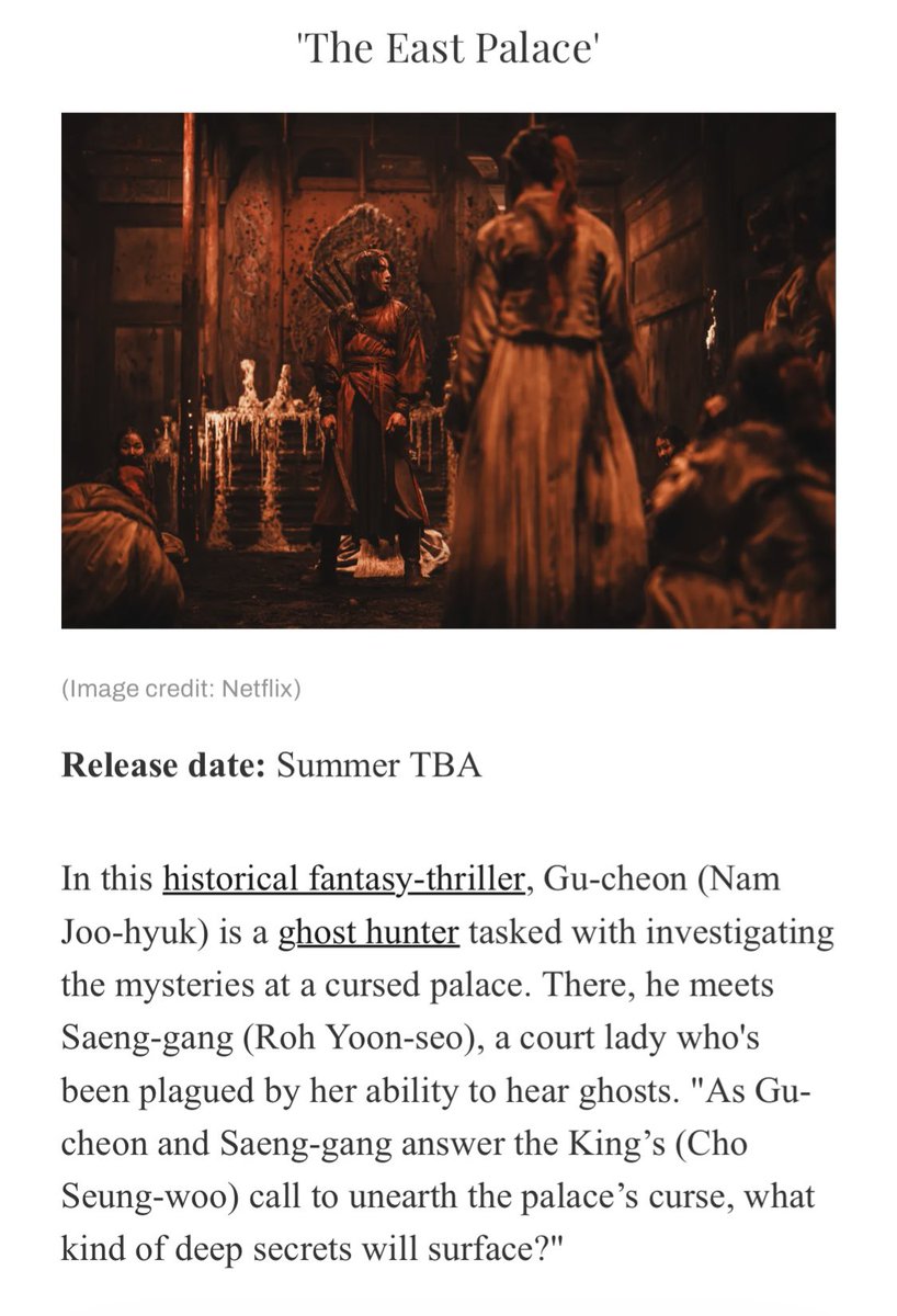 The Netflix Series <The East Palace> was featured on Marie Claire website.

🔗 marieclaire.com/culture/tv-sho…

#EastPalace #동궁 

#RohYoonseo #노윤서 #盧允瑞 #ノユンソ