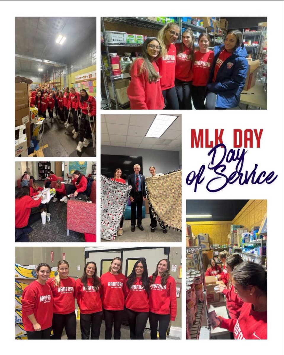 “Life’s most persistent and urgent question is, ‘What are you doing for others?’” - Dr. MLK Jr. 
We served our community by volunteering at the Women’s Resource Center &amp; Feeding Southwest Virginia, making blankets for the animal shelter, and writing letters to veterans.