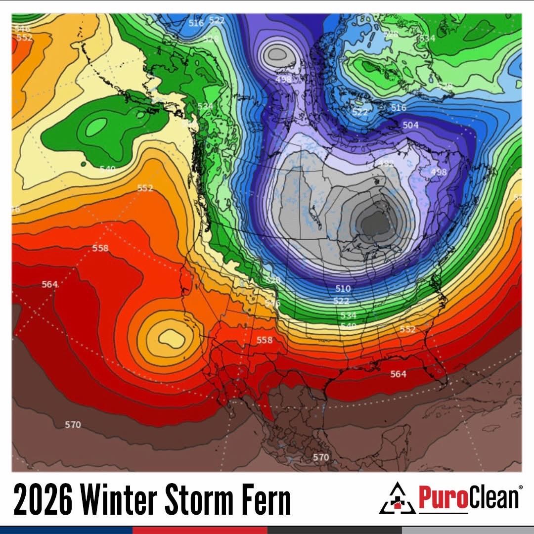 PuroCleanNOLA's tweet photo. ❄️ Winter Storm Fern Update

Preparation is key!
Stay informed, stock essentials, protect your home and pipes, limit travel, and stay safe.

If winter weather causes damage despite your best efforts, PuroClean is here for you, ready to respond when you need us most. https://t.co/ssw0WkHQRv