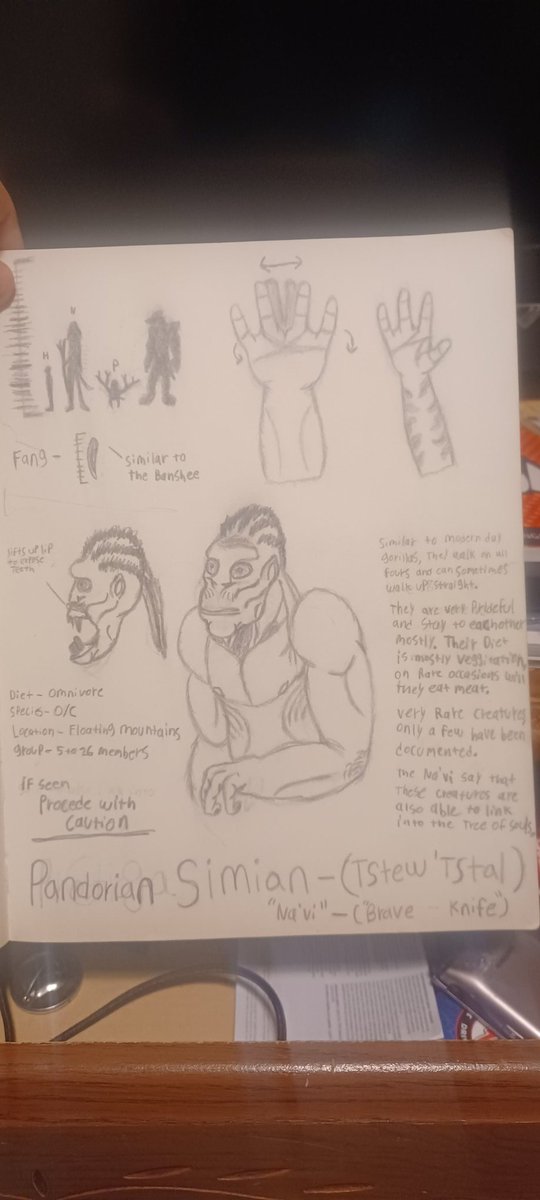 MastodonTrill_X's tweet photo. Hi @JimCameron I created this creature based on the discussions about the Na'vi people only having 4 limbs instead of 6 like other fauna. I recall someone mentioning the link between the Prolemuris and the Na'vi a while back. I'll share more of this on https://t.co/VipmKy4C6S https://t.co/JkasV8Id0h