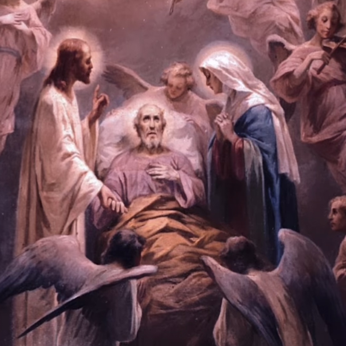 Heiliger Josef, Nährvater Jesu Christi und wahrer Bräutigam der seligsten Jungfrau Maria, bitte für uns und für die Sterbenden dieser Nacht.