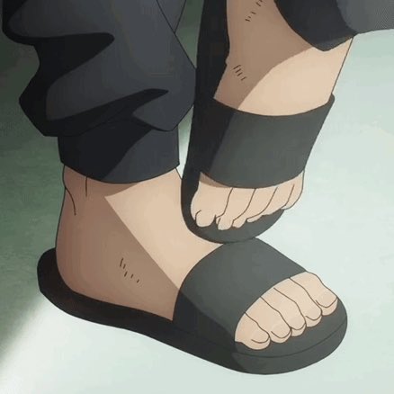 rukianna's tweet image. someone at that studio loves toji’s feet man