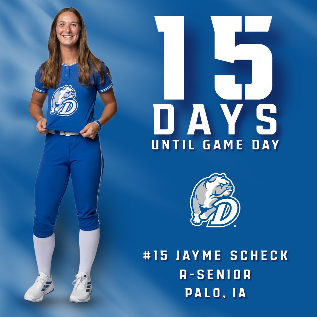 DrakeSoftball's tweet photo. Countdown to the 2026 season!

15 days out! Go Dogs! 💙🐶

#DSMHometownTeam https://t.co/TBixmEcWLR