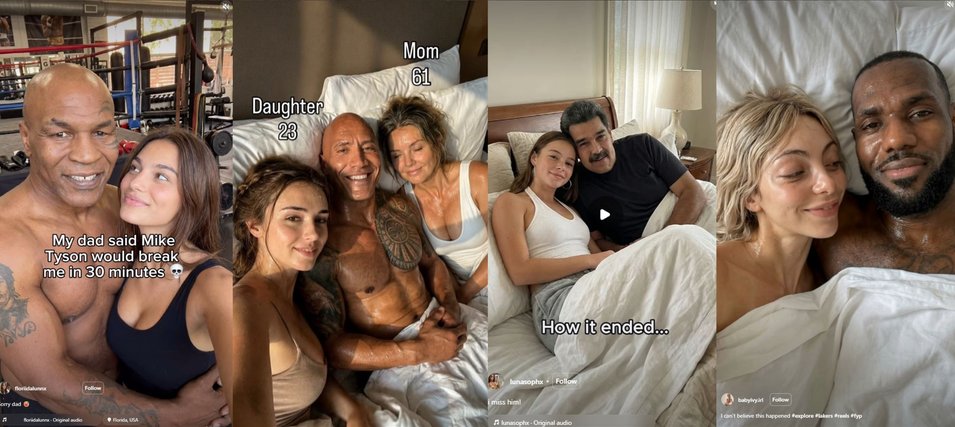 celebrity deepfake collage