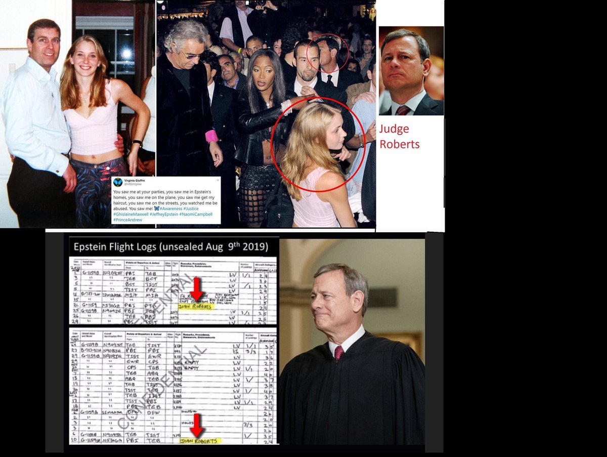Judge Roberts was on the Epstein Island flight logs. 
🔥🔥🔥🔥🔥🔥🔥🔥🔥🔥🔥