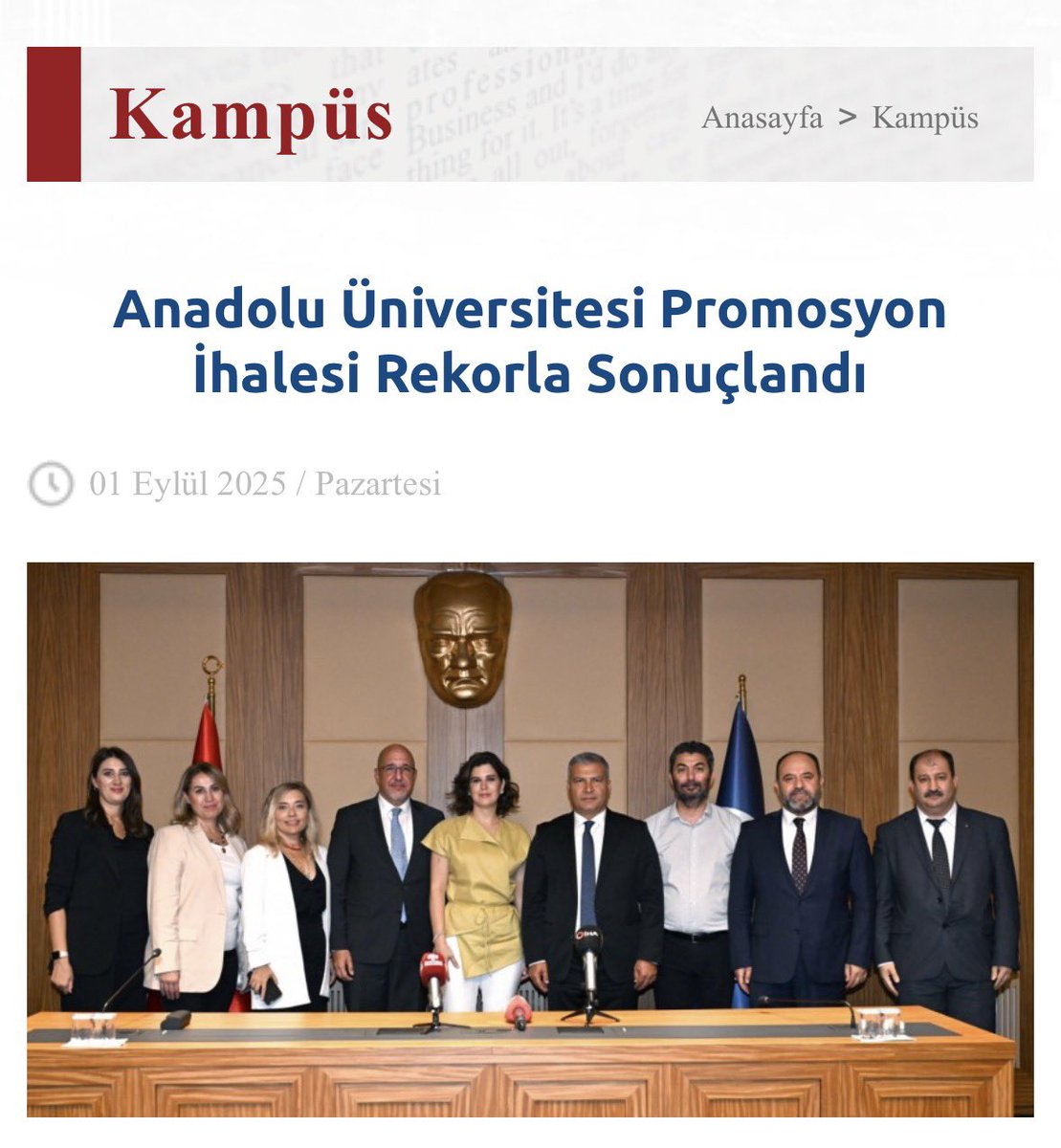 Anadolu Üniversitesi’nde “rekor” diye lanse edilen banka promosyonu ihalesi, ödeme zamanı gelince “teknik ve idari sorunlar” gerekçesiyle feshedildi.

Bu teknik ve idari beceriksizliğin sorumlusu kim?

111.500₺ promosyon ödemesine güvenerek bütçesini yapan binlerce personelin