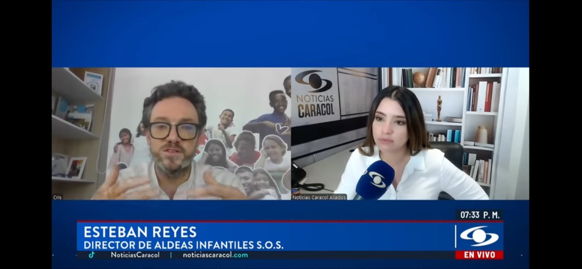 AldeasColombia's tweet photo. Nuestro Director Nacional Esteban Reyes alertó sobre los cientos de niñas y niños a los que se les están vulnerando sus derechos en contextos de conflicto en @NoticiasCaracol 🚨 https://t.co/hERPasF7G5