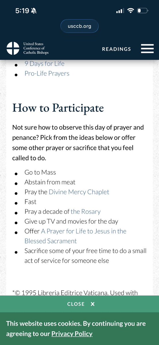 TridentineBrew's tweet image. If you have to be terminally online to know this even exists, and the USCCB itself says “do whatever you want for prayer and penance,” it is difficult to see how anyone is bound under pain of sin to abstain from meat today.

This is a communication fail by the @USCCB if it is.