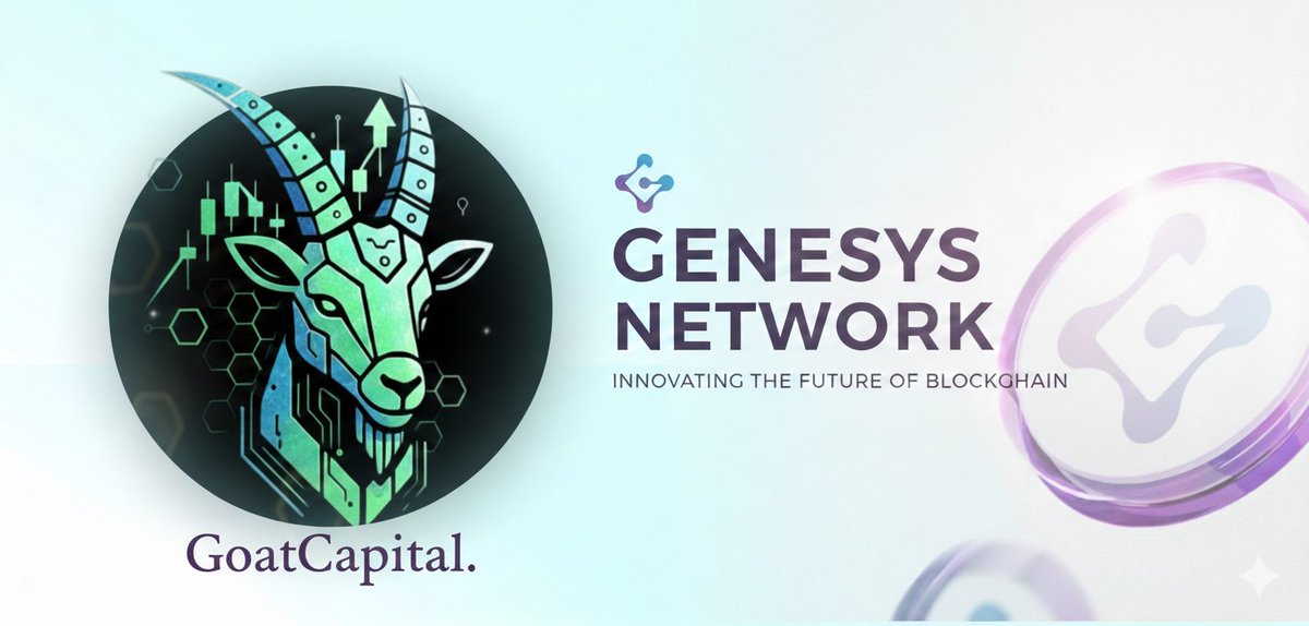 Lacabracoin's tweet photo. It’s official! GoatCapital is powered by Génesys Network! ⚡🐐

We are fully committed to the total adoption of Génesys Network as our official blockchain infrastructure. Why? Because a high-precision project deserves a high-performance network.

🧠 Coming Soon: Goat Capital Trading. Let our AI work for you with surgical precision, built on the Génesys blockchain.

The future of trading isn't waited for; it’s built. Get ready for the launch!
#GoatCapital #CryptoTrading #AI #GenesysNetwork #OfficialBlockchain @RolandoCEO_GSYS @GenesysChain @AstralisGSYS