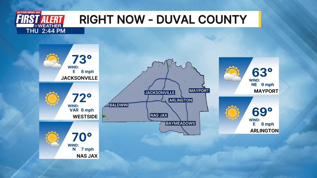 wxgarrett's tweet image. Right now in Duval County. More info: bit.ly/1tvDEUK #JAXwx #FirstAlertWX