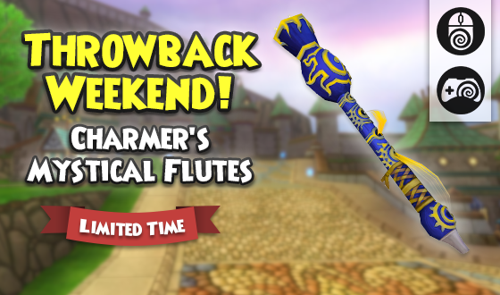 Wizard101's tweet image. It’s music to our ears! 🎶

Now through Sunday, January 25th, we’re bringing back Charmer’s Mystical Flutes in the PC and Console Crown Shop! Don’t miss out. wizard101.com/game/tbw-charm… #Wizard101