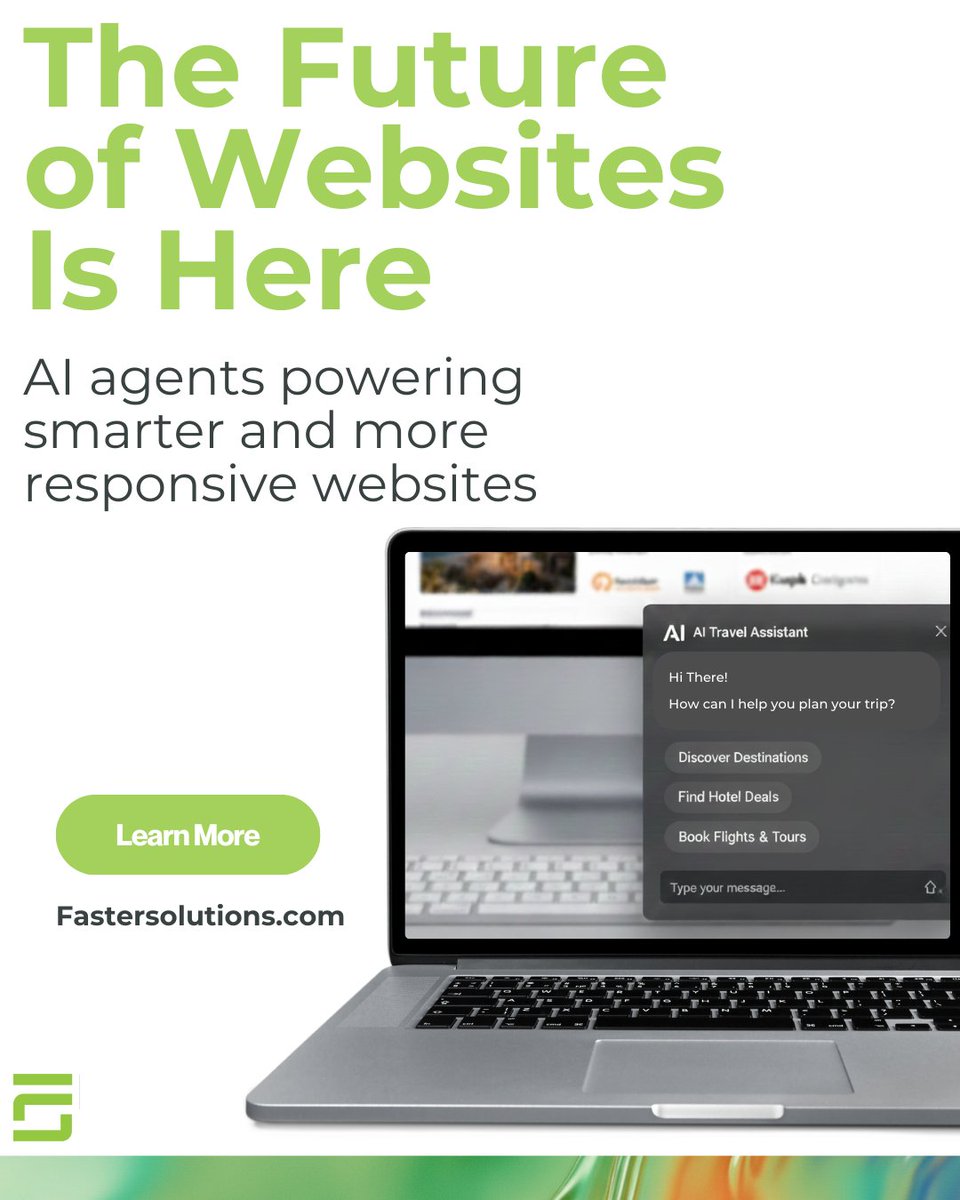 fastersolutions's tweet photo. Your website should do more than look good—it should work for you. With AI agents, your website can answer questions, qualify leads, and support customers 24/7. 

See how your website can work smarter for your business. https://t.co/8xVIM9SXkl https://t.co/aWc5jtrkKp