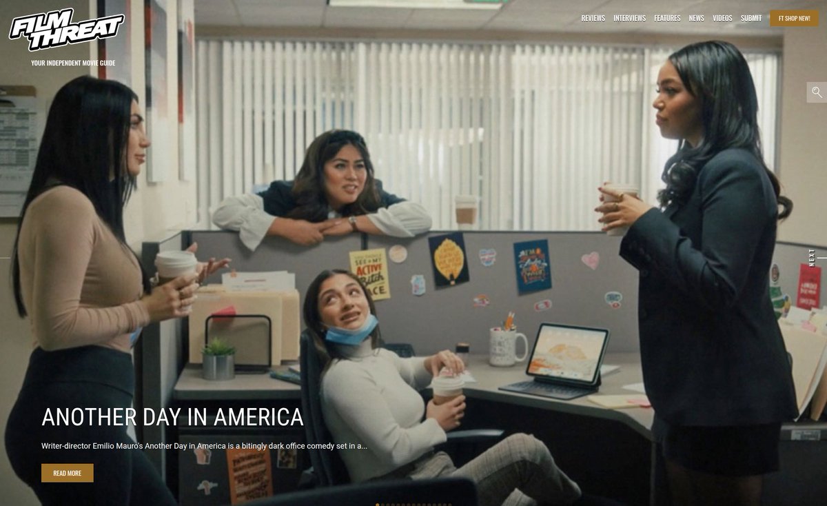 FilmThreat's tweet photo. “We open with HR chief Tracy firing Manny for old high school social media posts.” Alan Ng sits in the office and observes Another Day In America.
https://t.co/qksglxI2Vi #SupportIndieFilm #AnotherDayInAmerica #Comedy https://t.co/BJ8rAXrXgN