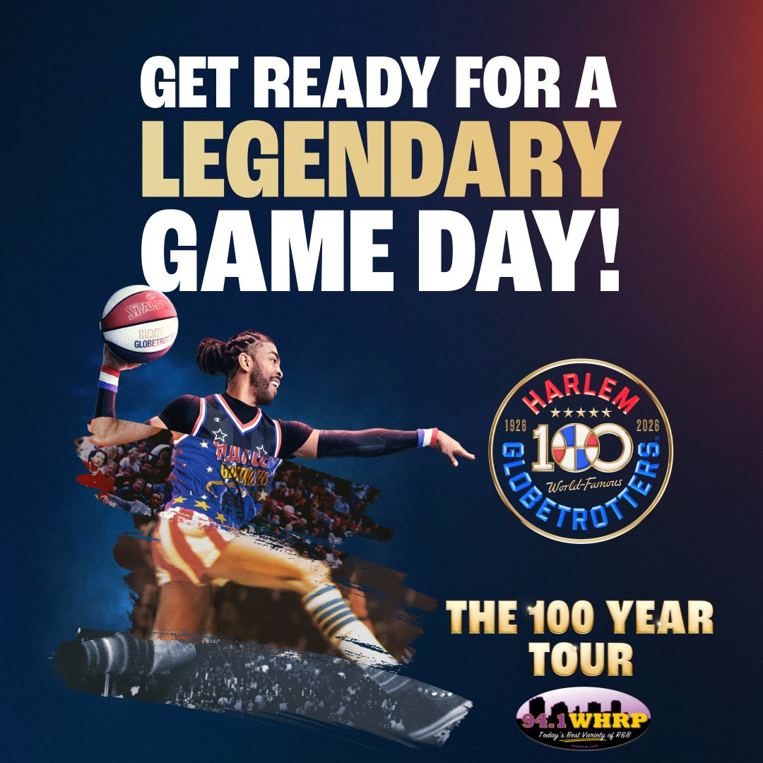 Listen weekdays to the Toni in the Morning Show between 6-10 AM for a chance to Win a Family 4 Pack of tix! Be Caller 9 when you hear the Harlem Globetrotters Theme Song, 'Sweet Georgia Brown' at 866-481-WHRP (9477) If you're caller 9 you'll WIN 4 tix to the game from 94.1 WHRP.