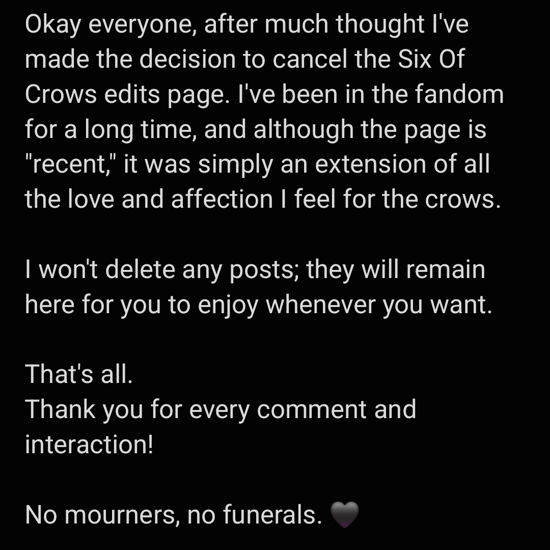 six of crows edits tweet media