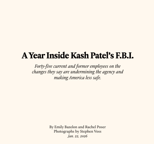 MarkWarner's tweet image. FBI agents are notoriously tight-lipped and media-shy. The fact that they’re coming forward in scores to raise the alarm about Patel’s horrible leadership should scare the hell out of all of us.