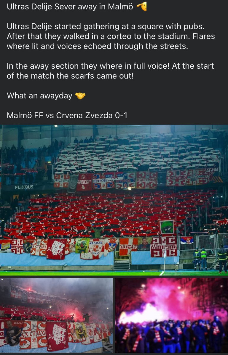 Ultras Delije Sever away in Malmö!

#delije #crvenazvezda #malmö