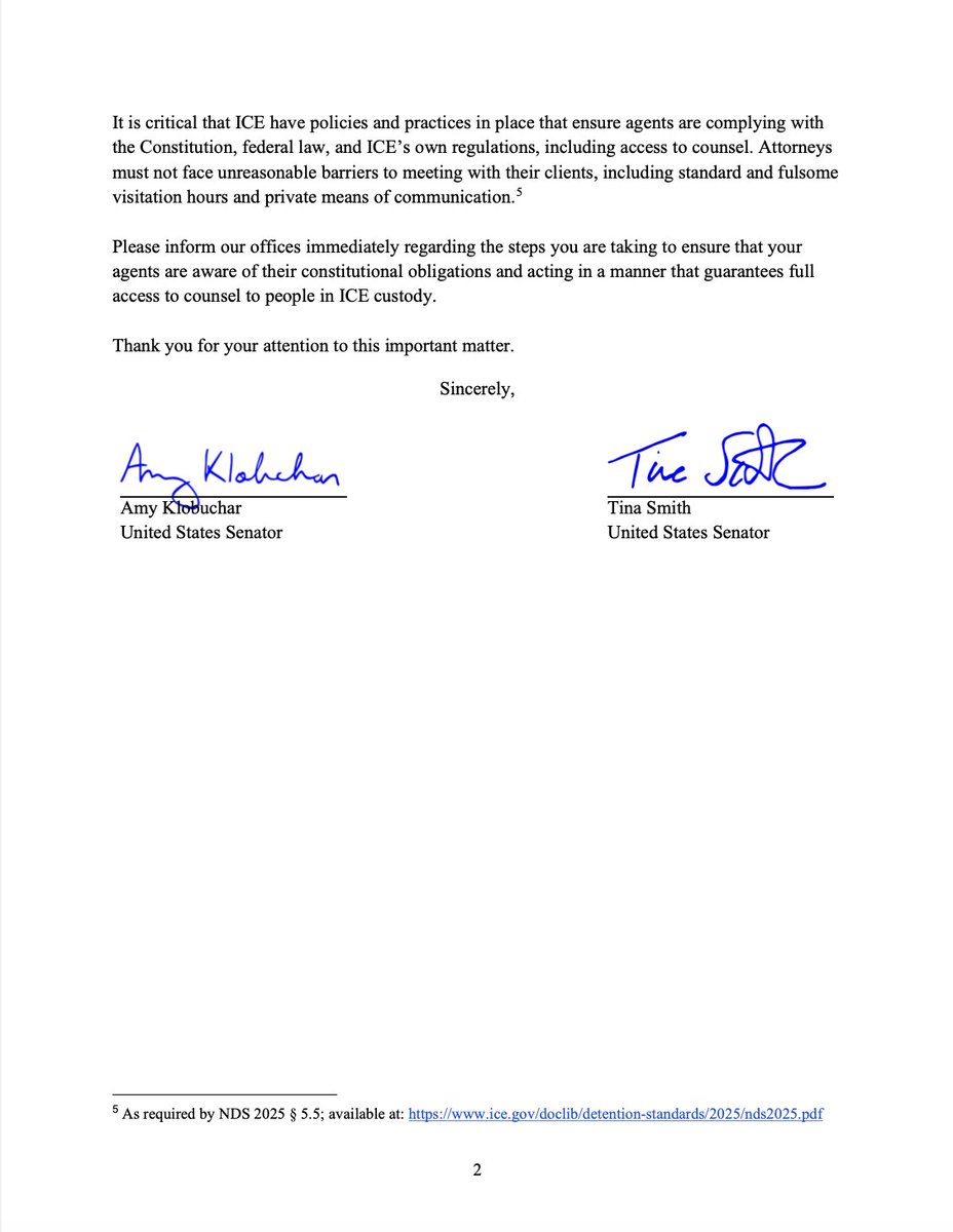 The Constitution and the law are clear: ICE must allow anyone they detain access to legal counsel. 

But that is not happening—including for at least one detained U.S. citizen. 

ICE must comply with the law and allow access to attorneys. This is not optional.