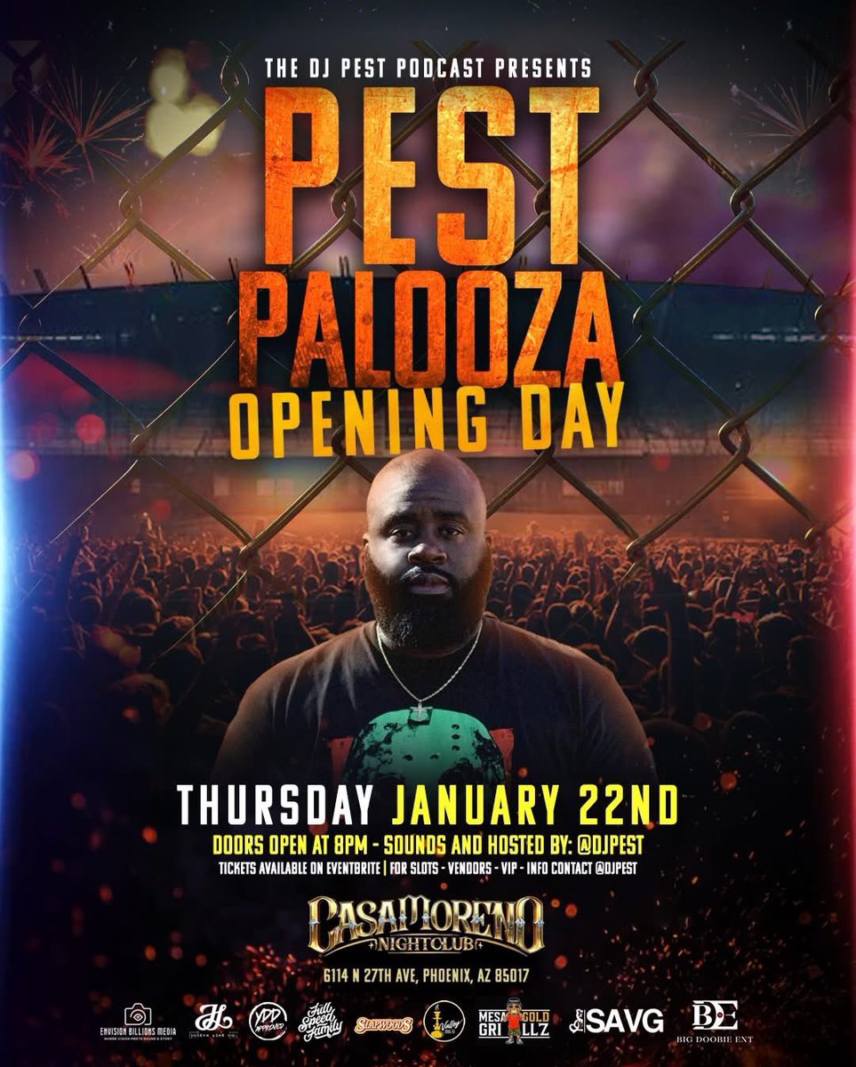 #PestPalooza kicking off tonight !! JLC will be in the building !!