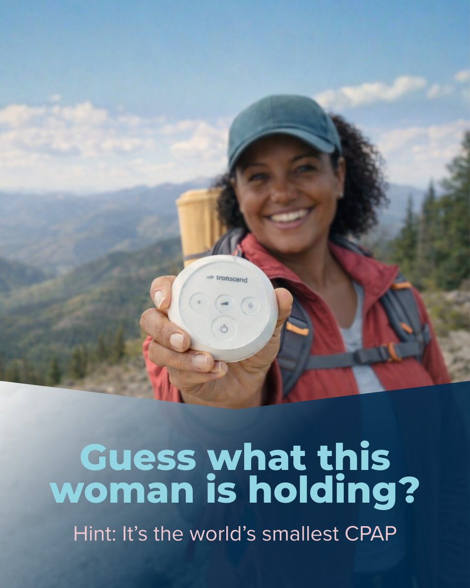 Transcend_CPAP's tweet image. Not a gadget. Not a speaker.
It’s the world’s smallest travel CPAP, designed for life on the move.
Say yes to trips, adventures, and spontaneous plans — your therapy comes with you.

#SleepApnea #TranscendMicro #CPAPOnTheGo #UniversalMaskCompatibility