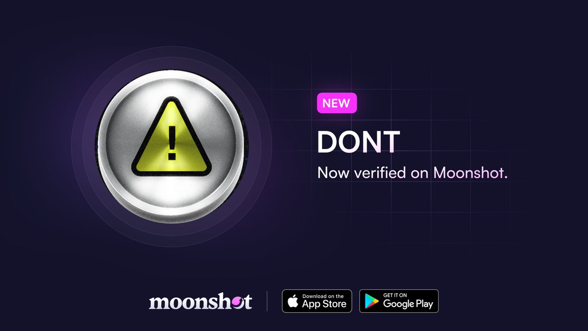 moonshot's tweet image. DisclaimerCoin ($DONT) is now verified on Moonshot.