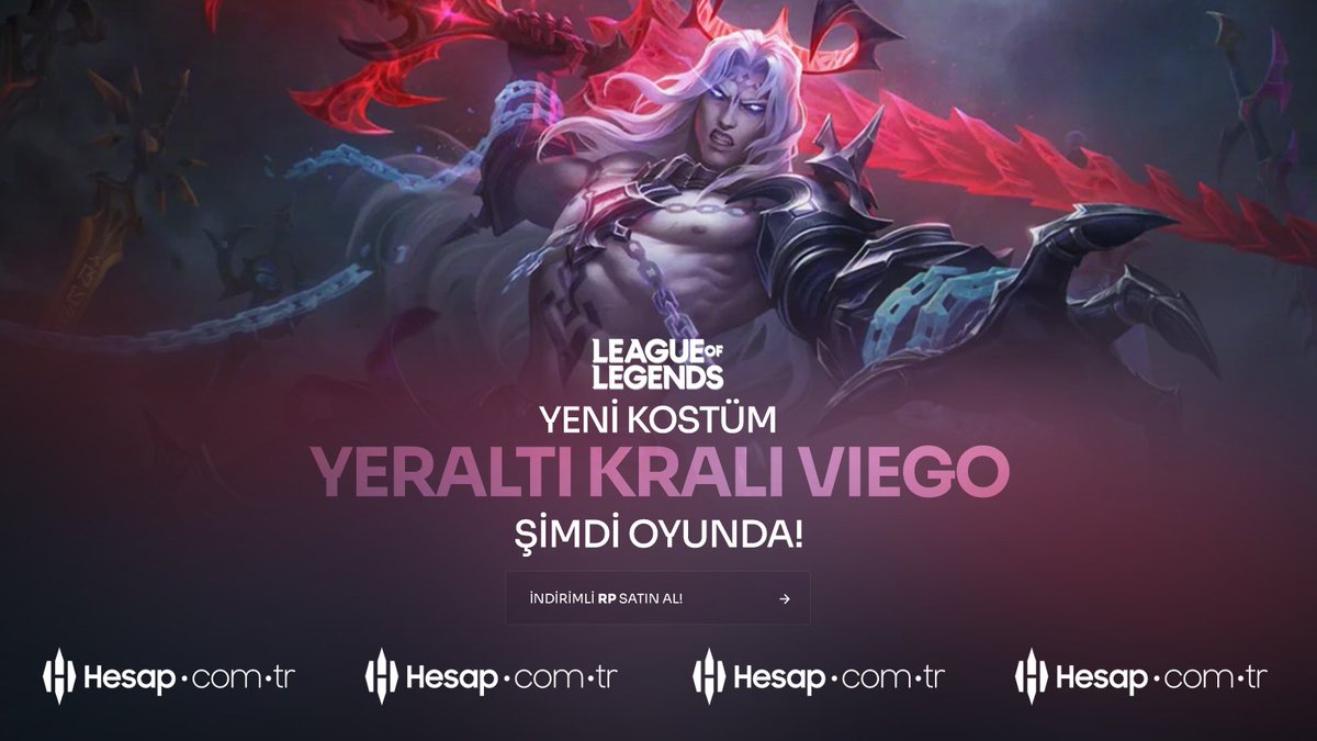Yeni Kostüm: Yeraltı Kralı Viego Şimdi Oyunda! 👑⚔️

League of Legends’ta Viego’nun yeni kostümü “Yeraltı Kralı”, oyun içindeki yerini aldı! Karanlık teması, güçlü detayları ve etkileyici tasarımıyla Sihirdar Vadisi’nde hükmünü sürmeye hazır.

RP ihtiyaçların için indirimli,