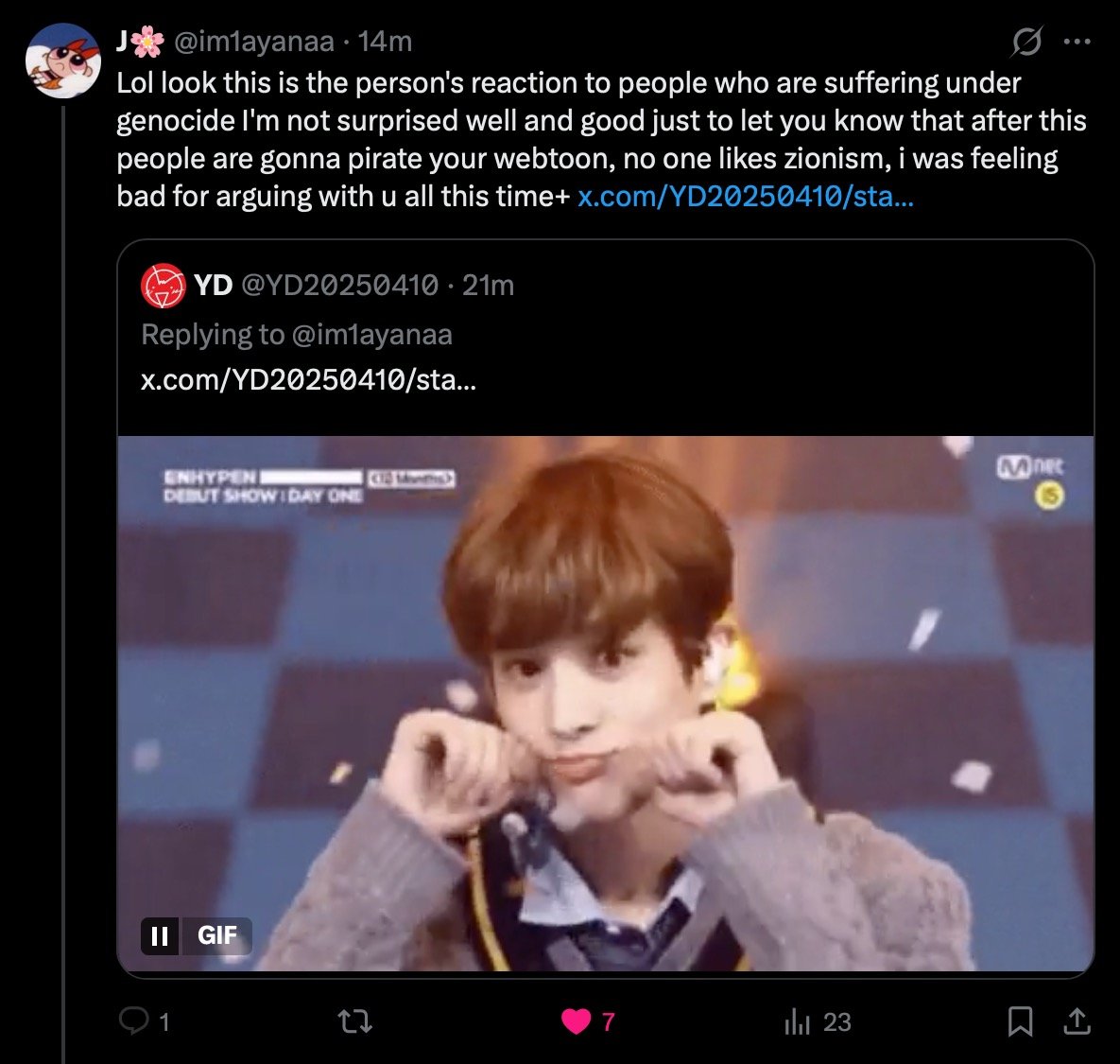 aww poor bitch deleted the original tweet. couldn't let people figure out how racist you are. filthy zionist