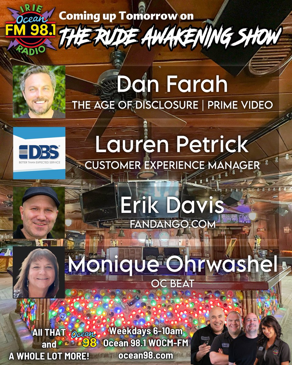 Coming up tomorrow morning! ocean98.com #ocean98 #ocmd #bulldogsrudeawakeningshow #voiceofthecommunity #thankyouforlistening