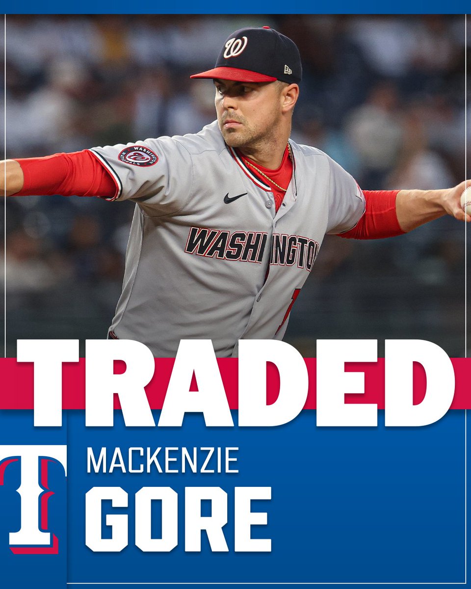 MacKenzie Gore has reportedly been traded to the Texas Rangers.