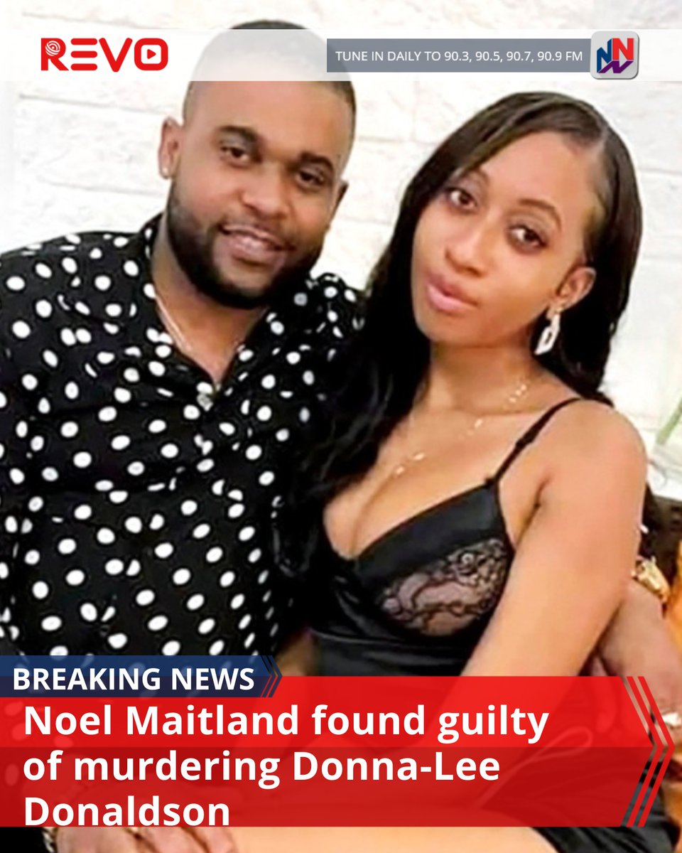 BREAKING: Constable Noel Maitland has been found guilty for the murder of his girlfriend, social media influencer Donna-Lee Donaldson.

READ MORE HERE: revonews.ai/news/noel-mait…