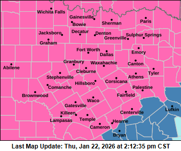BlakeMathewsWX's tweet photo. WINTER STORM WARNING

...includes all of North Texas, including the Dallas-Fort Worth area. Look for precip to start as freezing rain in the metro before transitioning sleet and snow this weekend. #txwx https://t.co/JjVMokVywp