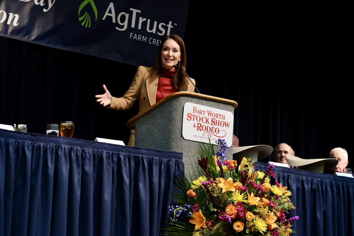 SecRollins's tweet image. Today I was honored to speak at the Fort Worth Stock Show &amp;amp; Rodeo Livestock Appreciation Day Luncheon, surrounded by men and women who pour themselves into supporting American agriculture. 🐂

Ranchers are more than mere producers of economic output. They are stewards of the…