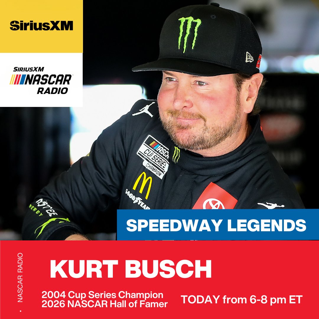 SiriusXMNASCAR's tweet photo. A Hall of Fame worthy career, told in his own words, π
A brand new #SpeedwayLegends with @KurtBusch airs TONIGHT at 6 pm ET.
LISTEN β https://t.co/JaeiRPUXiS https://t.co/cK5ppUfUGo