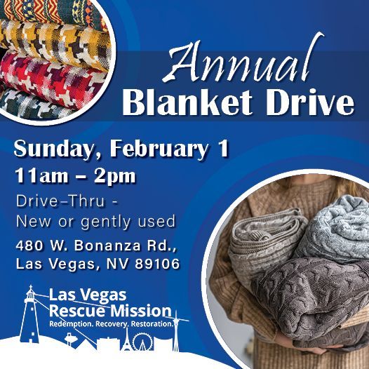 Help us wrap our community in warmth this winter.

Drop off new or gently used blankets at our Annual Blanket Drive — Sunday, Feb 1st 11am–2pm!
Drop off location: 480 W. Bonanza Rd Las Vegas NV 89106 

#lvrm #rescuemission #blanketdrive #donationsneeded #donations #blankets