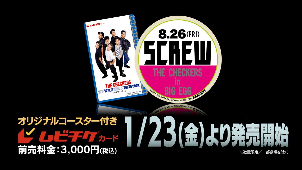 チェッカーズSCREW TOUR 映画パンフレット非売品コンサートチケット チェッカーズSCREW TOUR 映画パンフレット非売品コンサートチケット