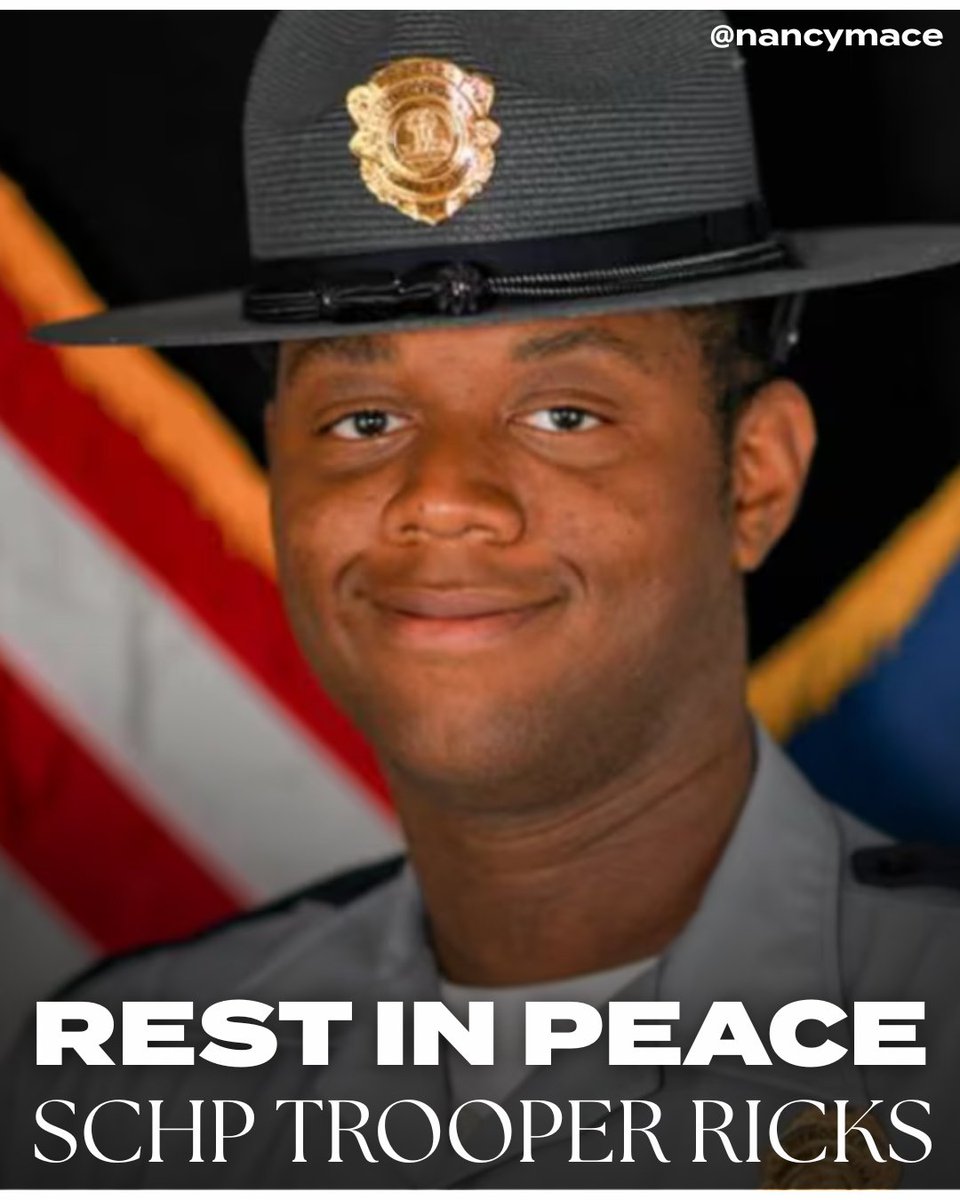 NancyMace's tweet image. Anthony Aydlette had 10 YEARS of suspensions, crashes, and violations. He was driving UNDER SUSPENSION when he killed SC Trooper Dennis Ricks on I-26.

Now he's out on bond.

Repeat offenders get chance after chance while families bury their loved ones.

Rest in peace, Trooper…