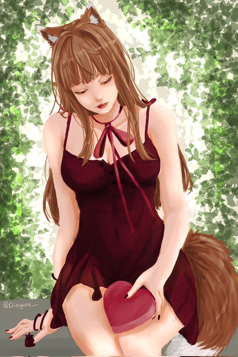 Diagada_'s tweet image. Early rendered Valentines Holo.
#spiceandwolf