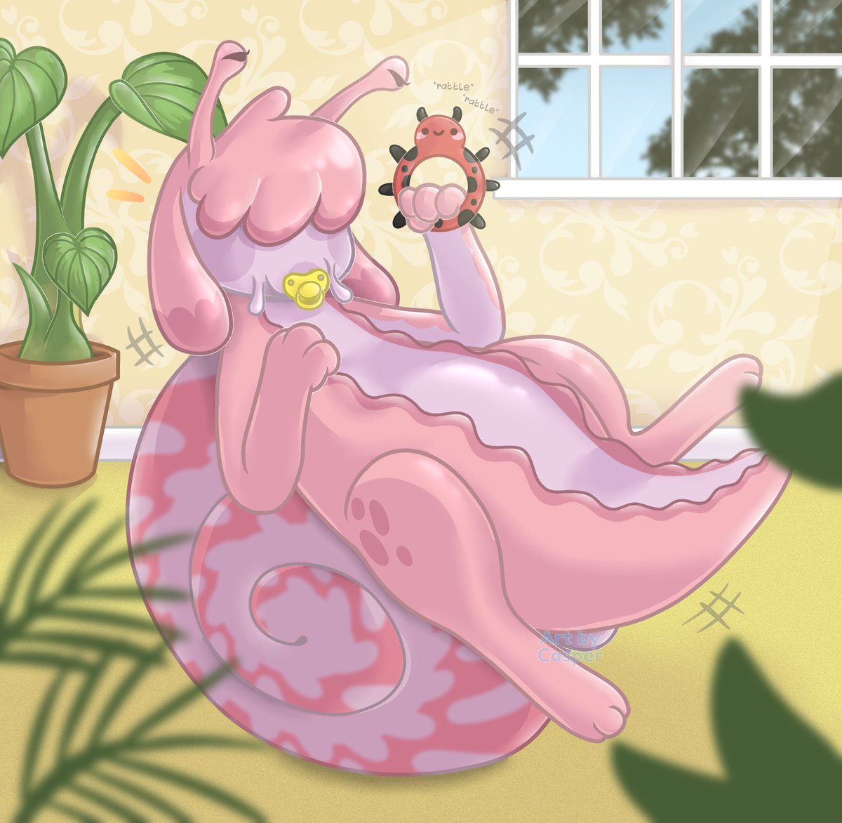 snail baby.. snaby
Comm for <a href="/bbabybugzz/">🔞wonder pup!🍼</a>  🐌 🍃 

#babyfur